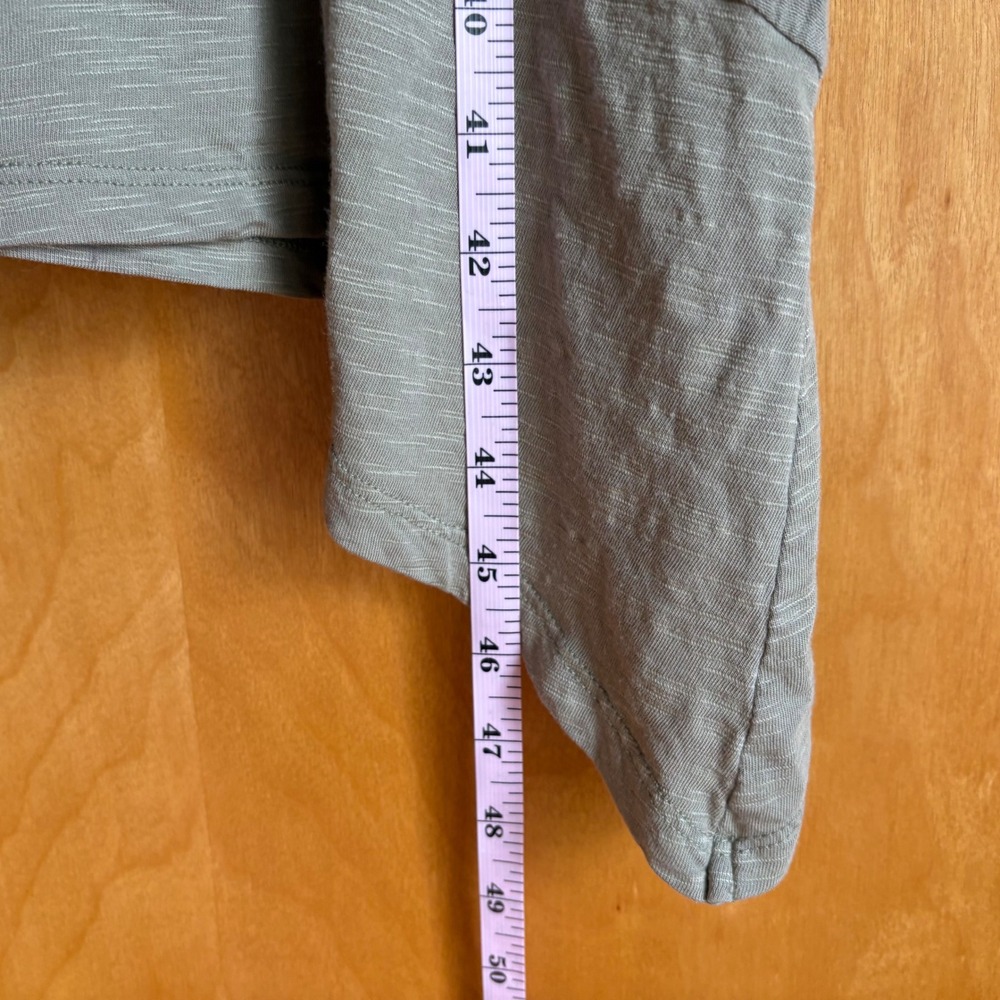 Soft Surroundings Dress Womens Medium Gray Sage Cotton Modal Handkerchief Hem - Picture 7 of 8